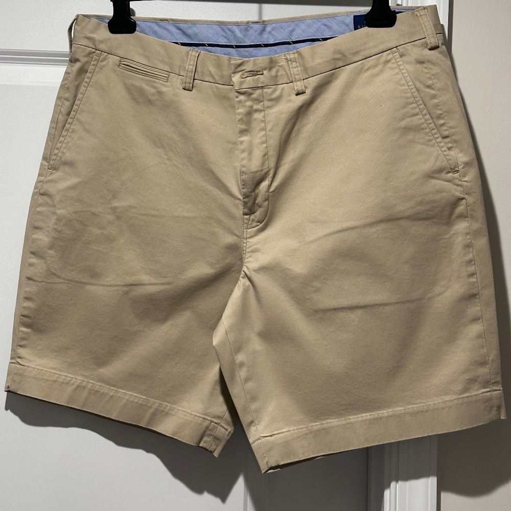 Ralph lauren flat-front chino shorts $120 size 38